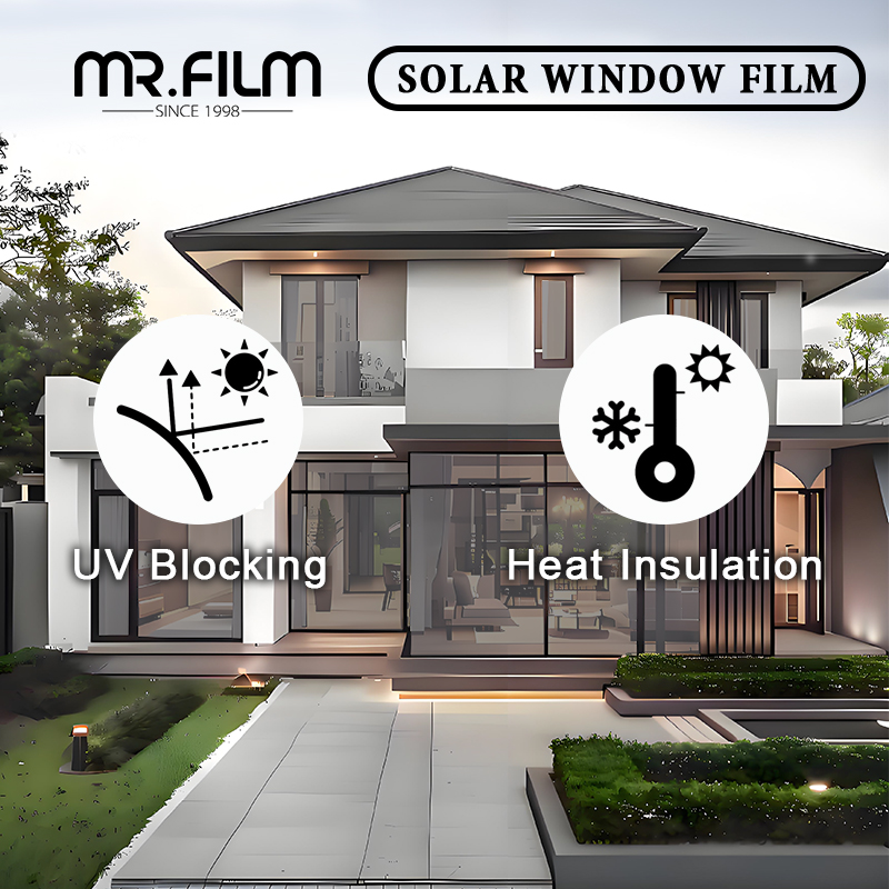 Vlt35% Explosion-proof Glass Film Commercial Window Tint
