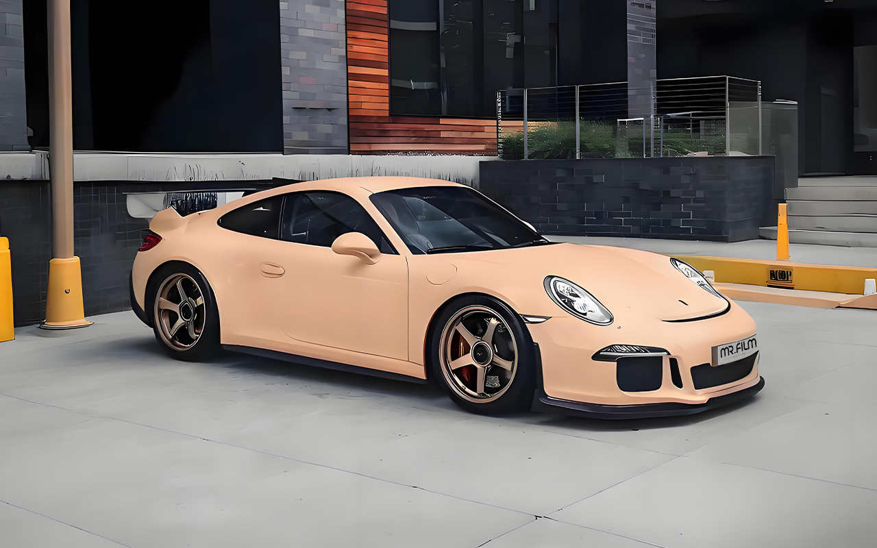 Soft Peach Car Wrap Film