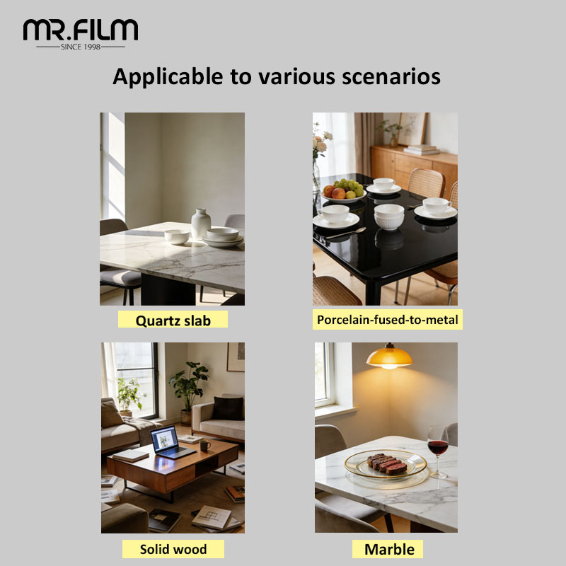 Table-top Transparent Plastic Protection Table Film