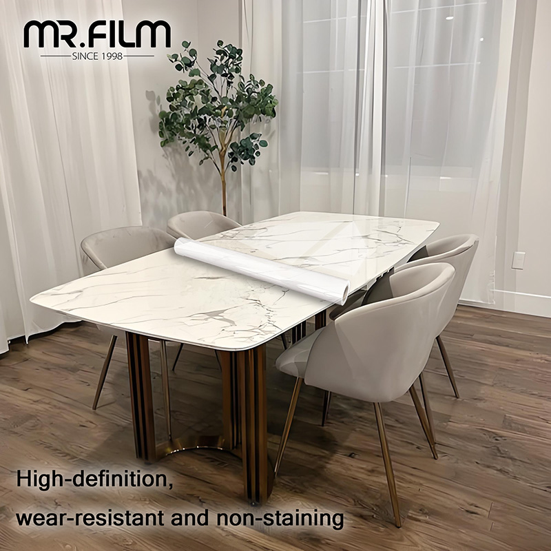 Self Adhesive Furniture Film Clear Transparent Tint