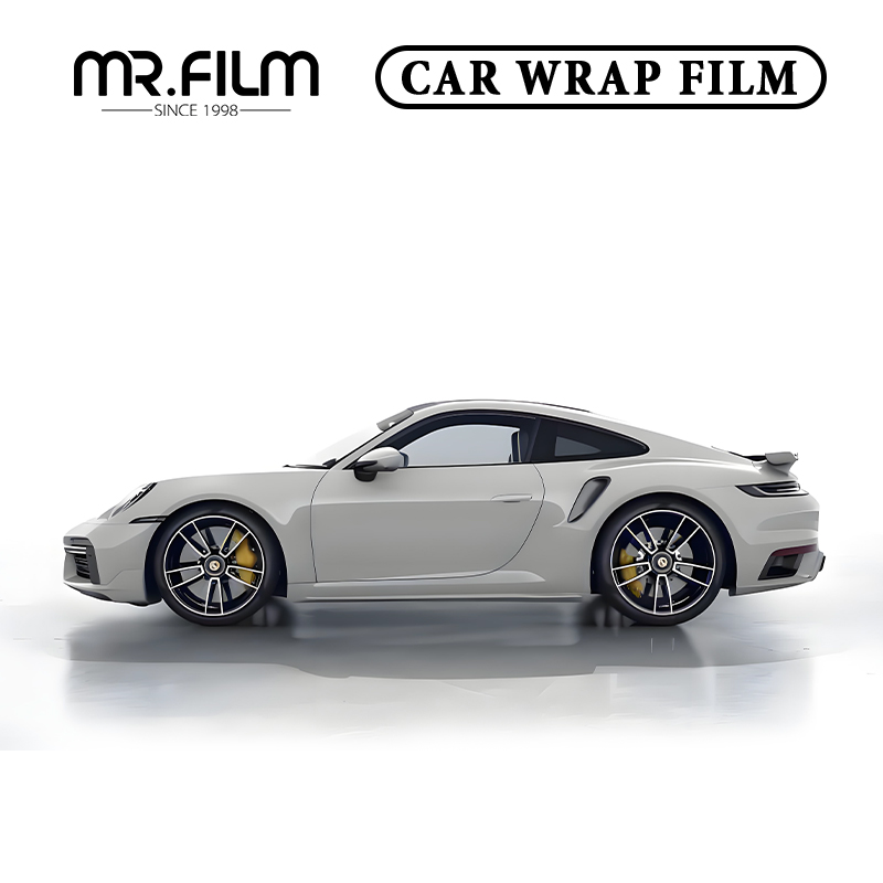 Porsche Matt Gray Car Wrap Film