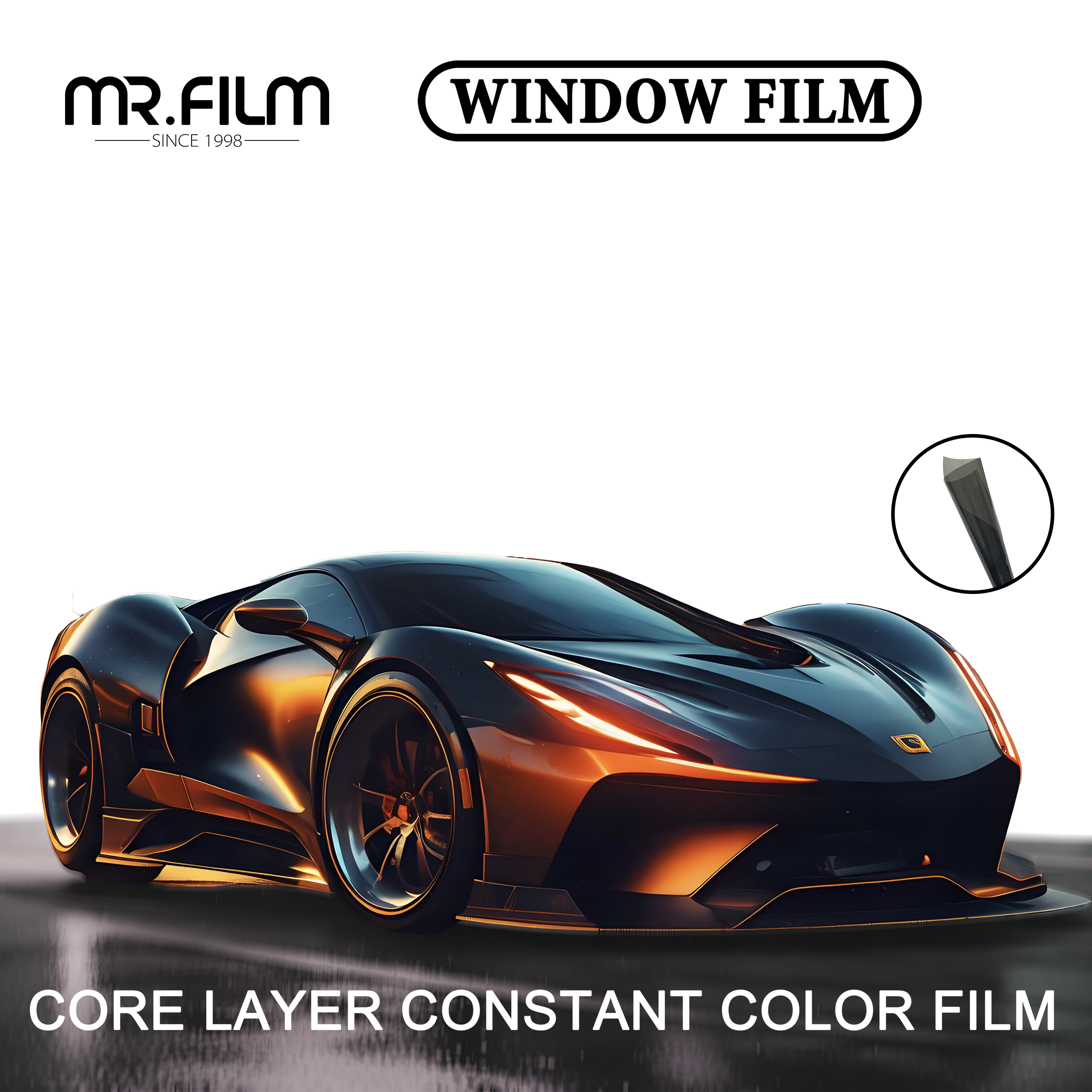 Heat Resistant Privacy Protection Auto Glass Tint