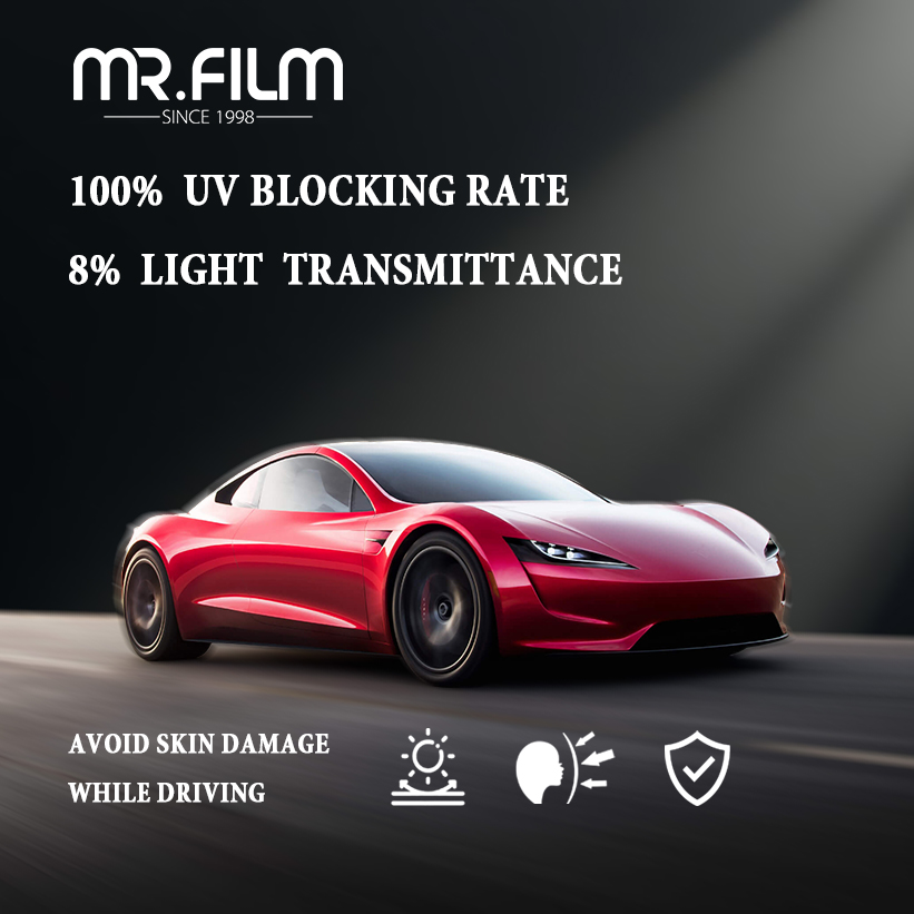 Light-blocking Privacy Car Window Film Auto Glass Tint