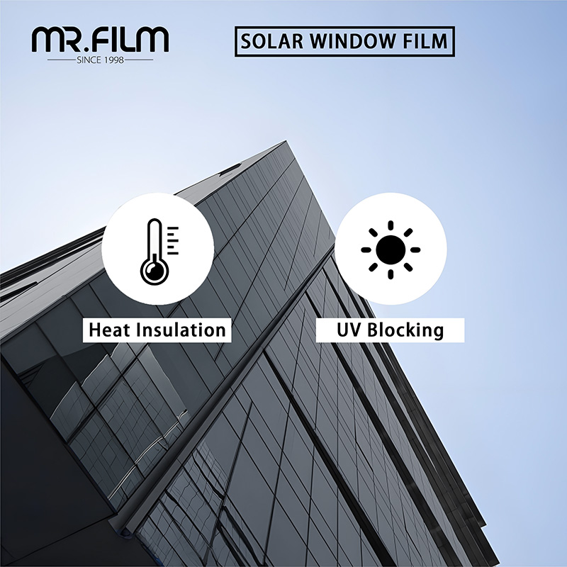  Building Window Glass Film Sliver Uv Rejection Solar Tint