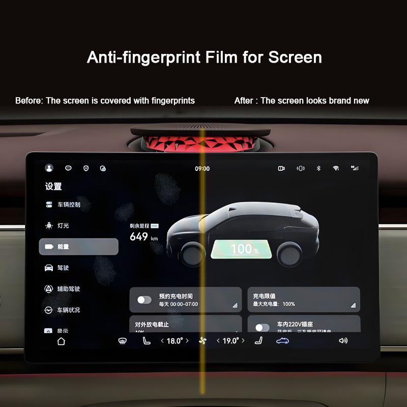 Car Displays Anti-Fingerprint Film Boosts Screen Clarity