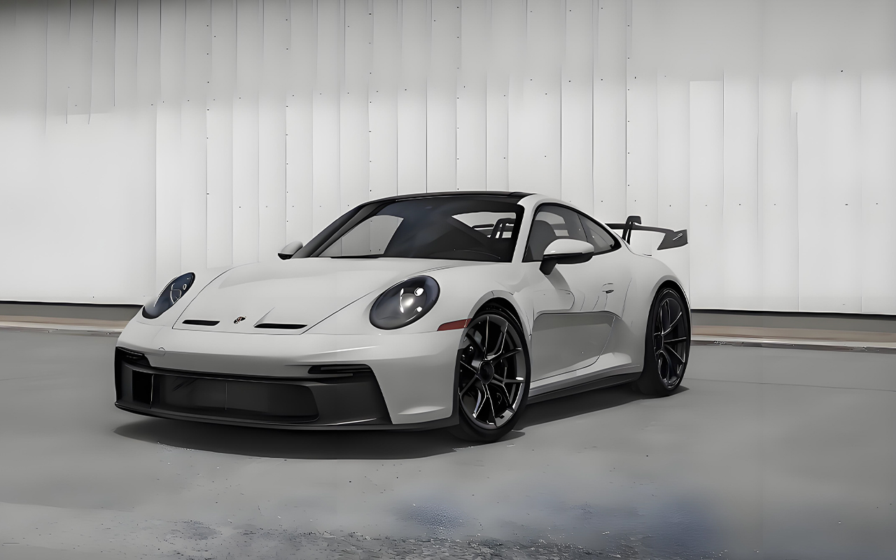 Porsche Matt Gray Car Wrap Film