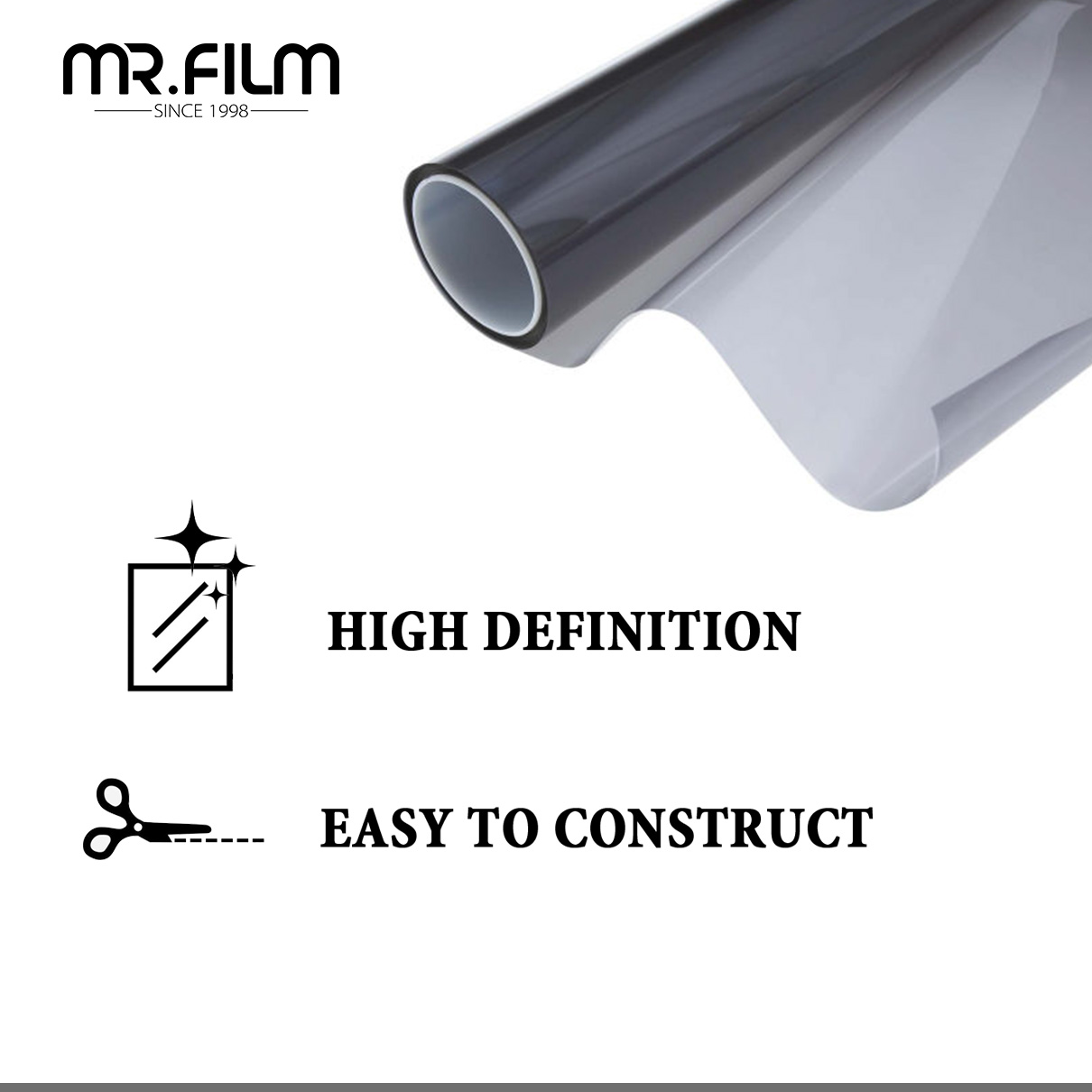 Car Window Protective Film Auto Uv Black Tint