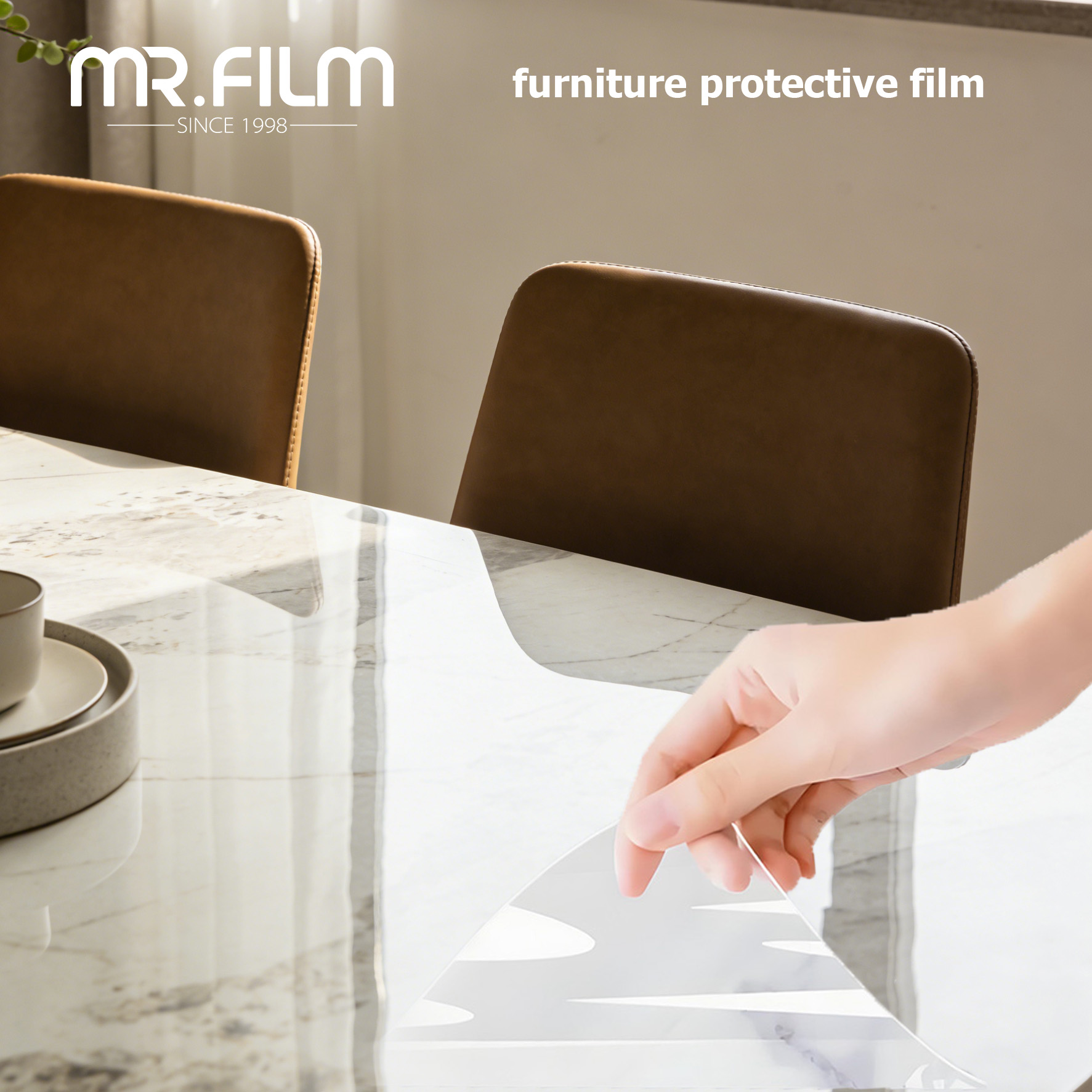 Furniture Film For Marble Glass Table tint