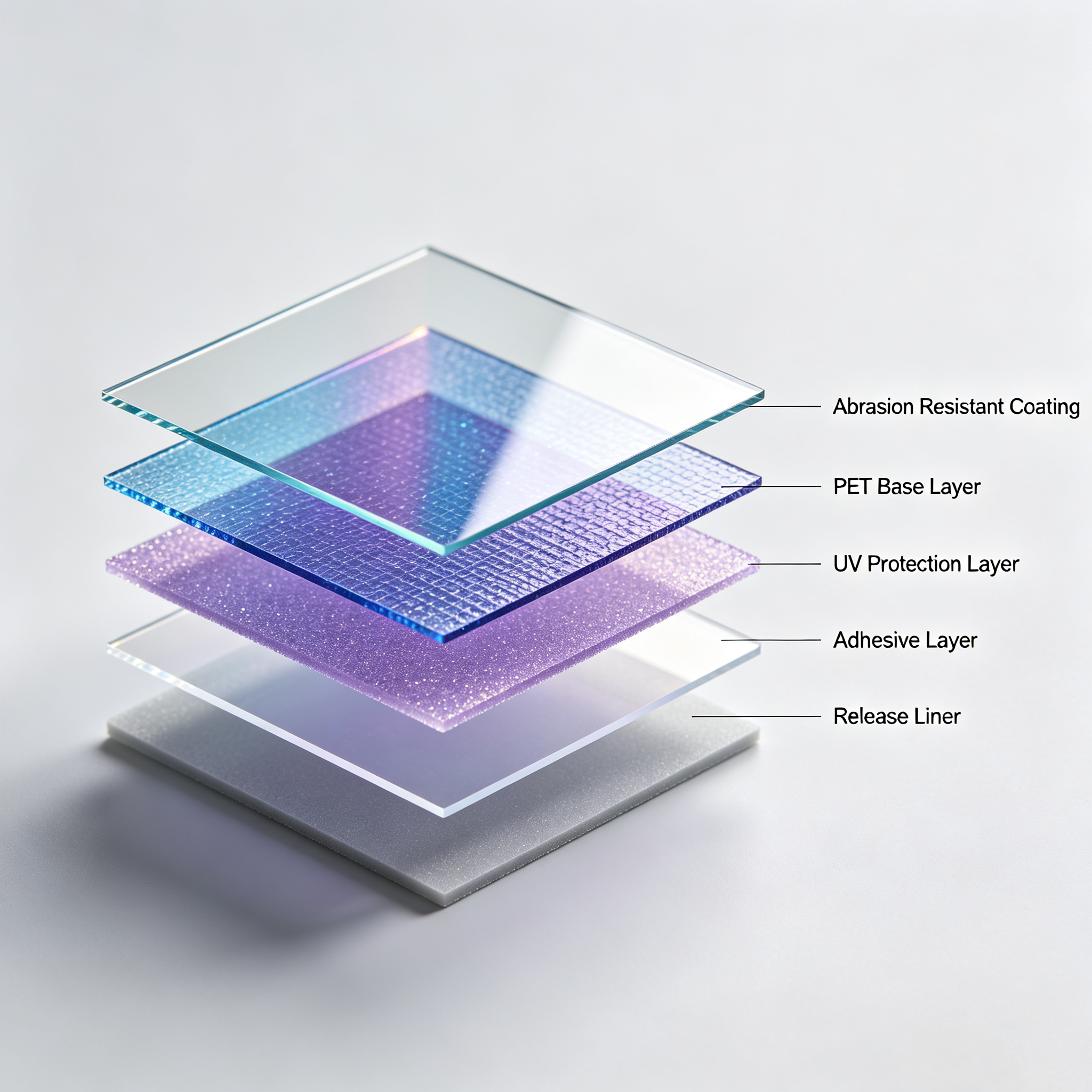 china transparent glass explosion-proof film wholesale