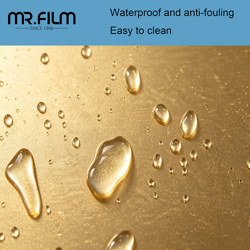 Polyester Wrap Decorative Metallic Window Film 